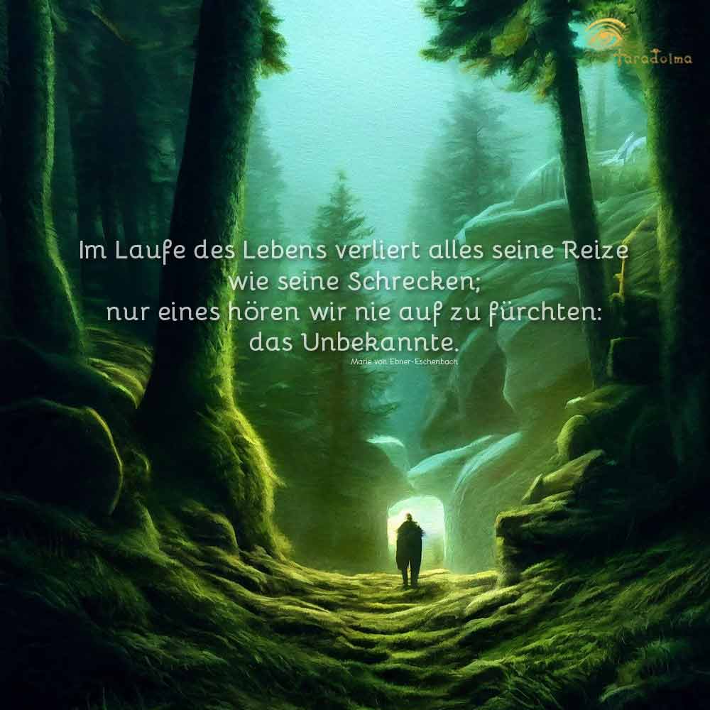 Im Laufe des Lebens verliert alles seine Reize wie sein Schrecken;